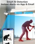 AI Human Detect 2K Wi-Fi Security Camera System