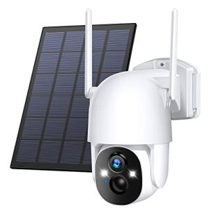 Poyasilon Solar Wireless Security Camera with Spotlight