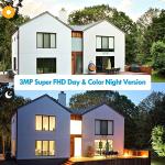 Poyasilon Solar Wireless Security Camera with Spotlight