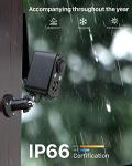 Wireless Outdoor Security Camera with Solar Panel
