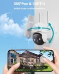 ZUMIMALL 360° Solar Outdoor Security Camera