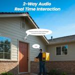 Cinnado 2K Wireless Solar Security Camera 360° View
