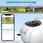 Cinnado 2K Wireless Solar Security Camera 360° View