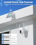 VIZIUUY 3MP Wireless Solar Security Camera with Night Vision