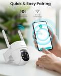VIZIUUY 3MP Wireless Solar Security Camera with Night Vision