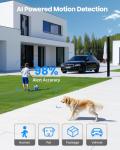 VIZIUUY 3MP Wireless Solar Security Camera with Night Vision