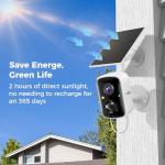 Hiseeu Solar Wireless Outdoor Security Cameras 2-Pack