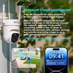 SOVMIKU 2K Wireless Solar Outdoor Security Camera