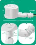 EDISHINE Motion Sensor with Adjustable Detection Range