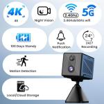 Upgraded 4K WiFi Spy Camera: Motion Detection, Night Vision