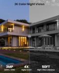 ieGeek 2K Solar Outdoor Security Camera System