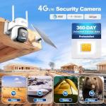Solar-Powered 4G LTE Outdoor Security Camera