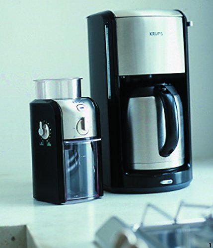 Krups GVX231 Expert Burr Grinder, Black/Silver
