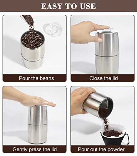 Turimon Electric Coffee Bean Grinder - Stainless Steel