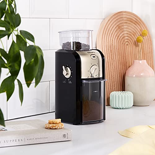 Krups GVX231 Expert Burr Grinder, Black/Silver