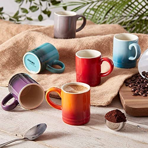 Rainbow Stoneware Espresso Cup Set (6-pack)
