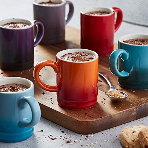 Rainbow Stoneware Espresso Cup Set (6-pack)