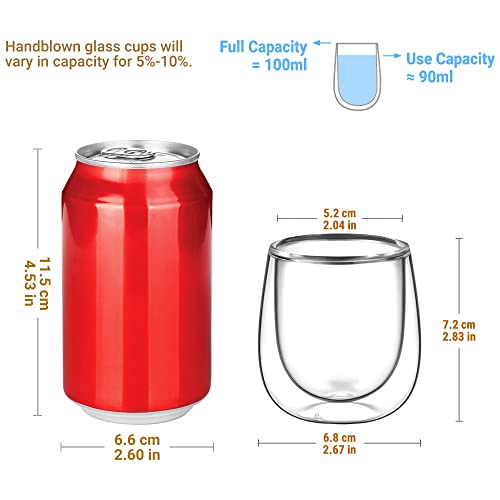 Double Walled Espresso Glass Cups Set