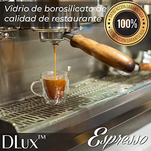 DLux Double Wall Espresso Glass Cups, Set of 2