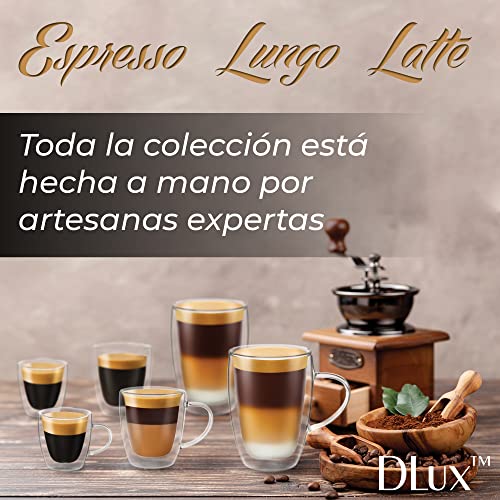 DLux Double Wall Espresso Glass Cups, Set of 2