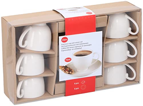 Vedmantra® Ceramic Espresso Cup & Saucer 12 Pc Set