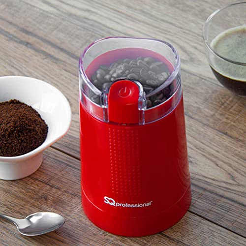 Red One-Touch Coffee & Spice Grinder