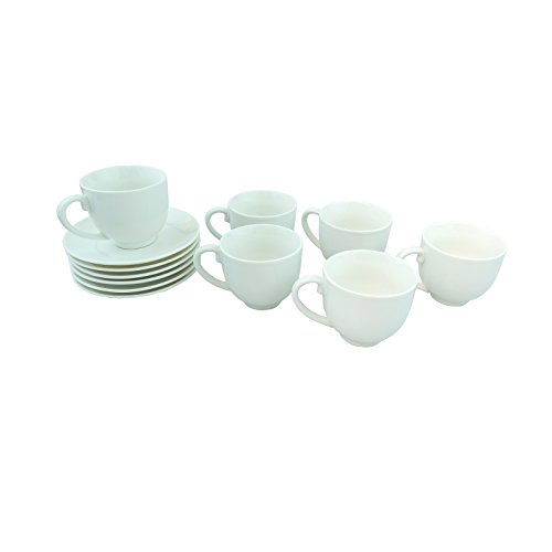Vedmantra® Ceramic Espresso Cup and Saucer Set - 12Pc