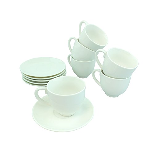 Vedmantra® Ceramic Espresso Cup and Saucer Set - 12Pc
