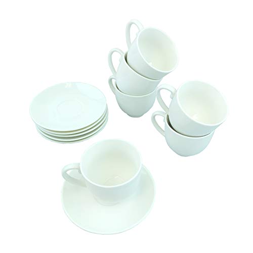Vedmantra® Ceramic Espresso Cup and Saucer Set - 12Pc