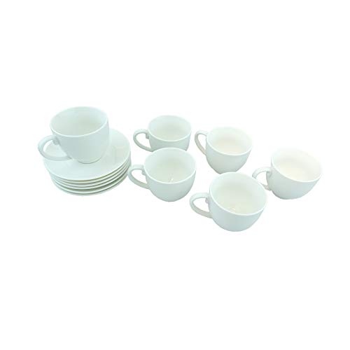 Vedmantra® Ceramic Espresso Cup and Saucer Set - 12Pc