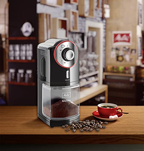 Melitta Molino Electric Coffee Grinder - Red