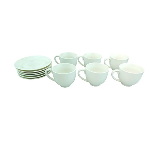 Vedmantra® Ceramic Espresso Cup and Saucer Set - 12Pc