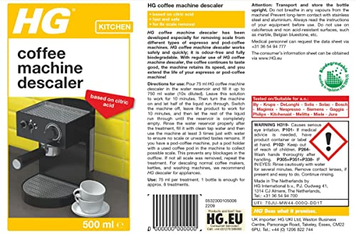 Coffee Machine Descaler, Biodegradable Citric Acid Formula
