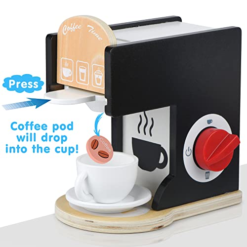 Wooden Espresso Machine Toy for Kids
