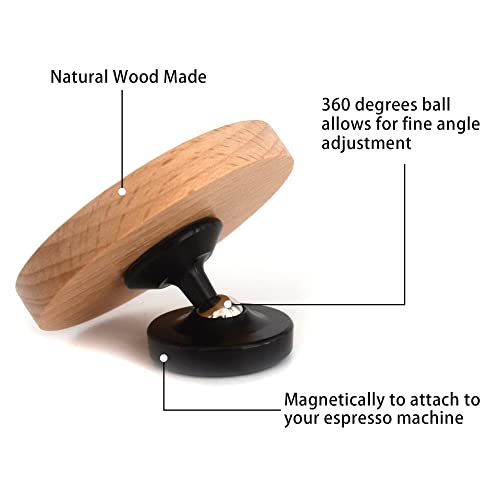 Espresso Mirror with Wooden Base for Cafe Machine