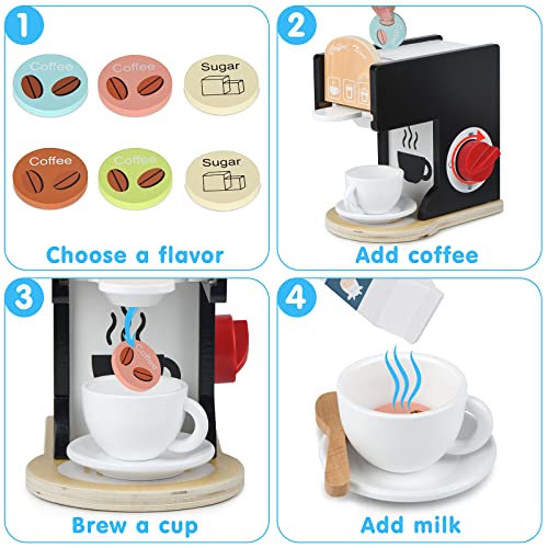 Wooden Espresso Machine Toy for Kids