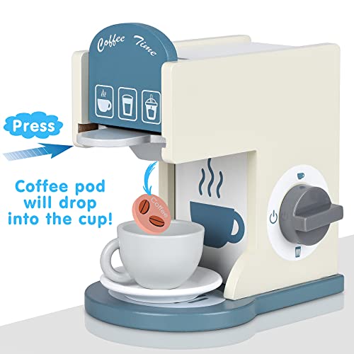 Wooden Espresso Machine Toy for Kids