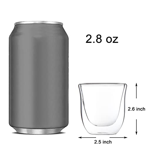 4 Pack Double Wall Espresso/Glass Coffee Cups