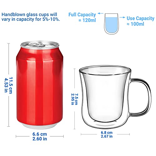 Set of 2 ecooe Double Walled Glass Cups