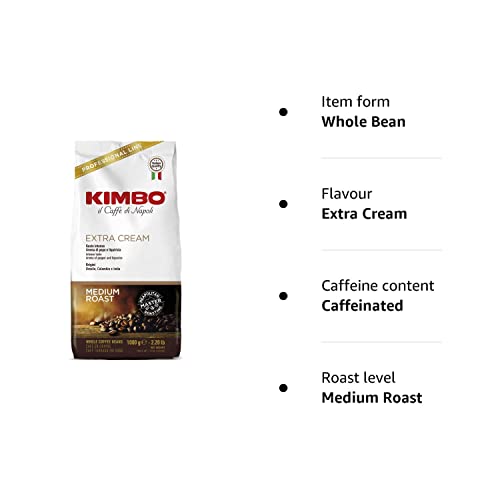 Kimbo Extra Cream Espresso Coffee Beans 1kg