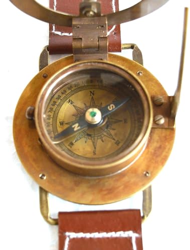 Antique Brass Wrist Watch Compass - Nautical Gift