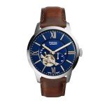 Fossil Two-Hand Skeleton Watch - Silver/Brown