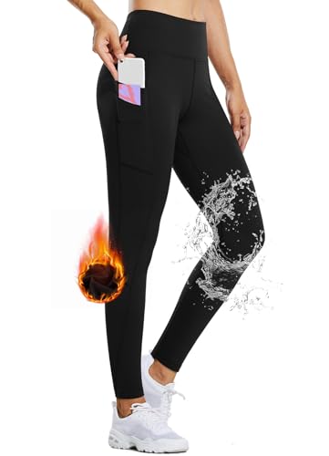 Fleece Leggings With Pockets For Women by Baleaf