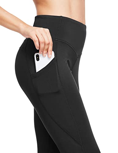 Fleece Lined Leggings By Baleaf - Women's Black Fleece Leggings For Winter