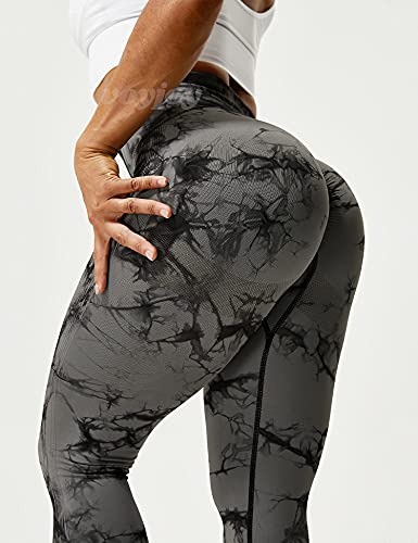 Tie Dye High Waist Leggings By Voyjoy With Scrunch Butt Lift