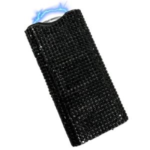 Rhinestone Keychain Stun Gun with Flashlight