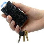 Rhinestone Keychain Stun Gun with Flashlight