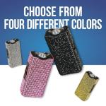 Rhinestone Keychain Stun Gun with Flashlight
