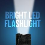 Rhinestone Keychain Stun Gun with Flashlight