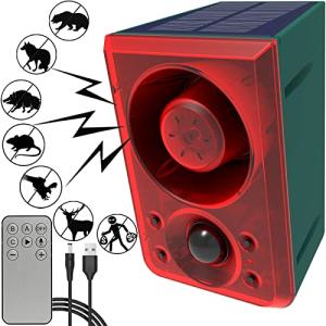 Solar Motion Sensor Alarm with Dog Barking Sound